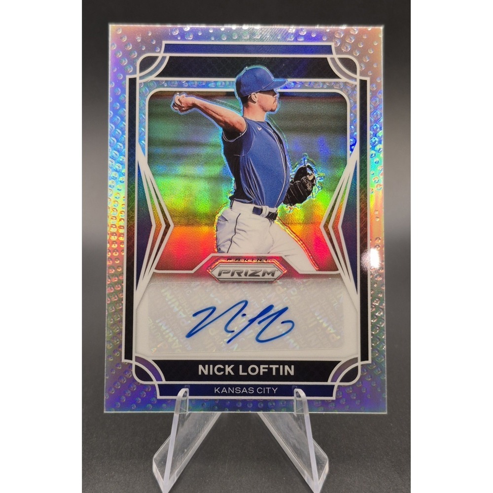 2021 Prizm Draft Picks Nick Lofton #AU-NL Autograph Silver Prizm Kansas City